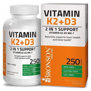 Bronson - Vitamin K2 (MK7) + D3 (250 viên)